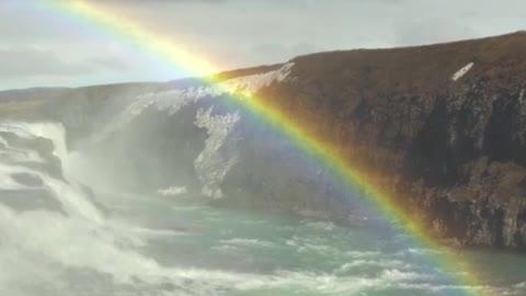 A rainbow at Goufus Falls