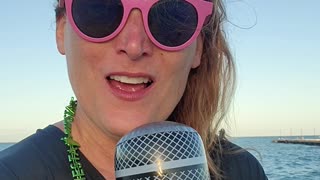 Reporting from the beach with an inflatable microphone