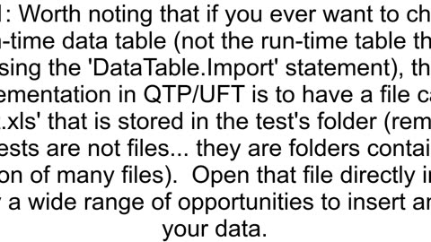 How to import data from Excel into QTP