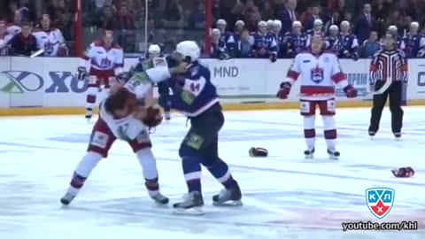 KHL Fights: Artyukhin VS Verot