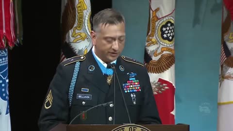 "Honoring Heroism: Staff Sgt. David G. Bellavia's Inspiring Speech at the Pentagon Hall of Heroes"