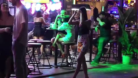 Thailand, Bangkok nightlife. Walk Around Busy Nana Plaza, Sukhumvit 11 and Soi Cowboy. 36