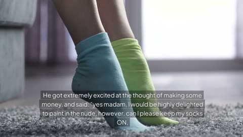 Fancy painting with your sexy socks on?