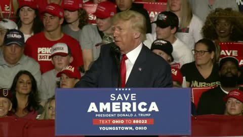 Former President Trump holds rally in Youngstown, Ohio.