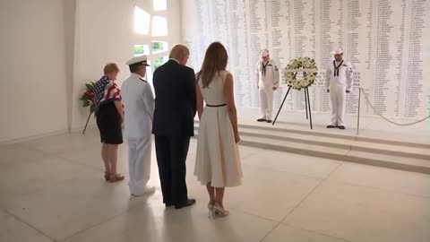 President Trump and First Lady Visit USS Arizona Memorial