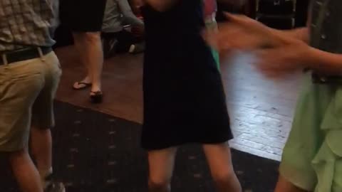 9 year old doing cha cha slide