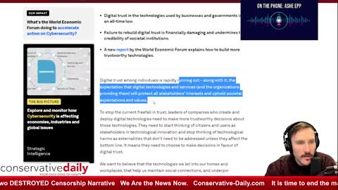 Conservative Daily: The World Economic Forum Questions People's Distrust in Tech