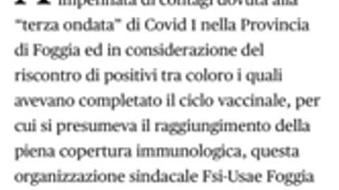 I VACCINATI POSSONO CONTAGIARE - LOPALCO