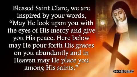 ST. CLARE NOVENA : Day 6 | Patron of Eye Disease, Television, etc.