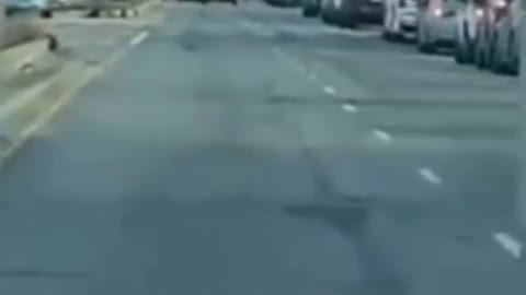 100’s of cars line the streets of Chicago as gas stations hold a “Free Gas Giveaway”.