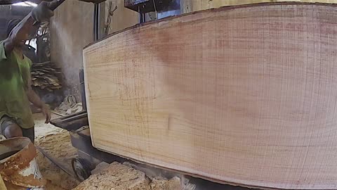 very close up sawmill red giant mahogany wood