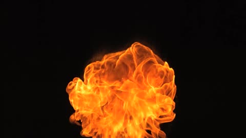 Slow Motion Fire Blaze From Bottom Stock Video Footage