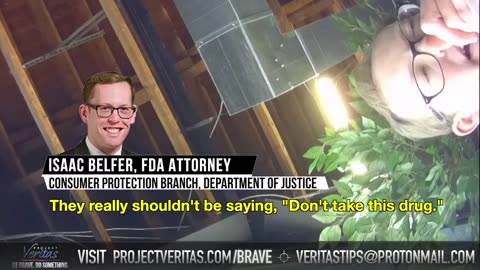 Project Veritas: 🚨BREAKING: DOJ Lawyer ADMITS FDA War Against Ivermect*n was a Mistake.