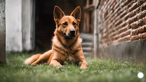 The dog is waiting for his master.