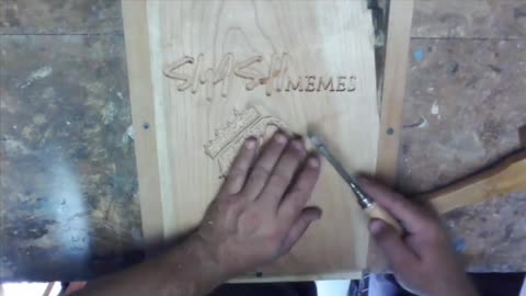 Start to finish wood carving using a router and chisels | Logo for SmashMemes