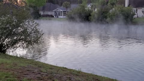 "Steam Fog Rising" on the Lake