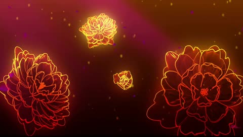 Particle Flower Change Beautiful Animation LED Background Video