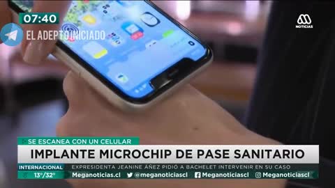 Televisión en CHILE Microchip de Pase Sanitario Palndemia Coronavirus Covid 19