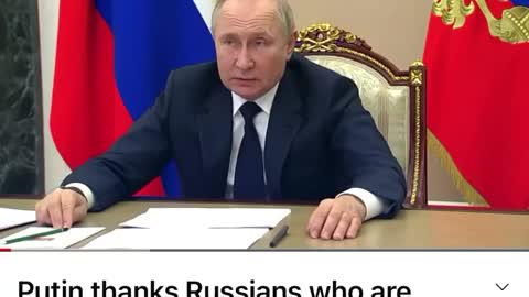 Putin thanks Russians for helping Ukrainian refugies