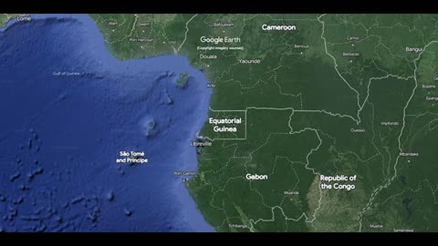 "Equatorial Guinea 🌍 Expedition: Google Earth Zoom Across 10,054km! #ExploreEquatorialGuinea"