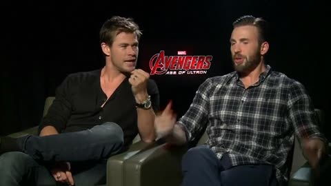 A Minute With: Hemsworth, Evans get playful with 'Avengers'