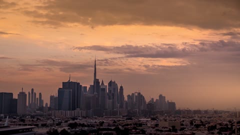 Perfect Sunset Through The Buildings