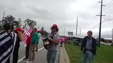 Joe Biden leaves Howell Michigan. people chant Fuck Joe Biden