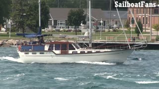 Gentle Breeze Sail Boat Light Cruise Up To Lake Huron