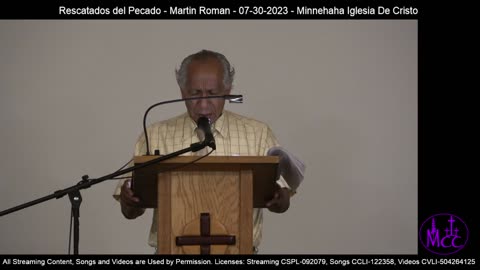 Rescatados del Pecado - Martin Roman - 07-30-2023 - Minnehaha Iglesia De Cristo