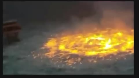 Pipeline leak makes the sea 'on fire' in the Gulf of Mexico; see video.