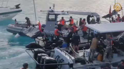 Filipino sailors and Chinese coast guard clash