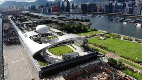 Aerial View of Kai Tak Cruise Terminal, Drone, Hong Kong