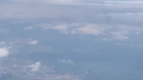 The clouds seen from the plane