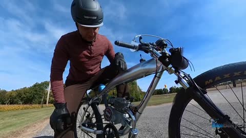 Firing up 100cc Engine | First Ride | Motorized Bicycle