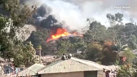 Fire breaks out at Rohingya camp in Bangladesh