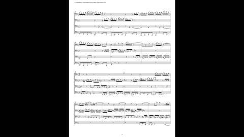 Fugue 09 from Well Tempered Clavier, Book 1 by J S Bach Euphonium Tuba Quartet