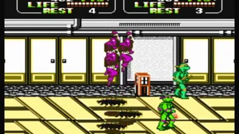 NES Longplay - Teenage Mutant Ninja Turtles 2 (TwoPlayer mode)