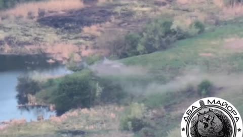 Russian ATGM operator "sinking" a Ukrainian tank in the Chasov Yar direction