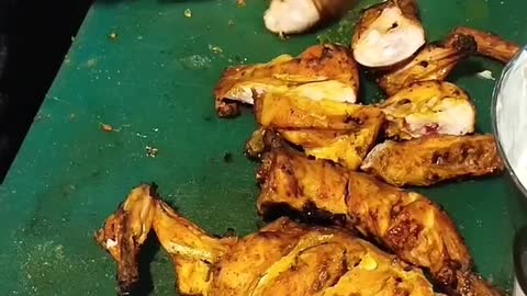 Chicken tikka making