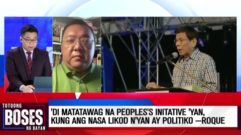 'Di matatawag na Peoples's Initative 'yan, kung ang nasa likod n'yan ay politiko —Roque