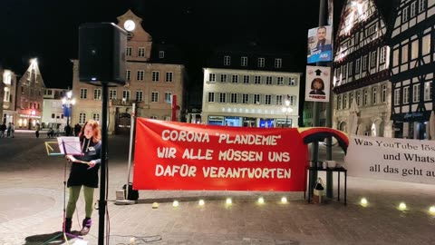 Ronja - Die Weiße Rose - Mahnwache Nr. 72 in Schwäbisch Gmünd am 21.02.2021