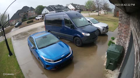 Security Camera Captures Lightning Striking Home