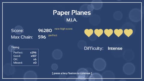 Melody's Escape. "Paper Planes", by M.I.A.