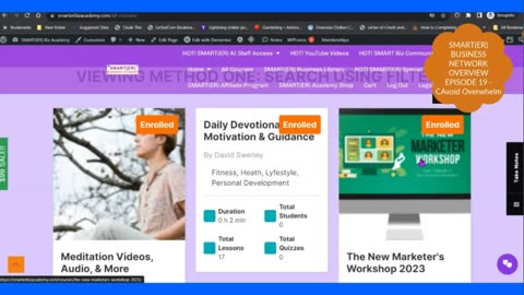 SMART(ER) Business Network Overview - Episode 19 - Avoid Overwhelm