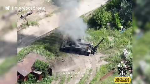 💥 FPV Loitering Munition Attacks Russian 2S4 Self-Propelled Mortar | Luhansk | RCF