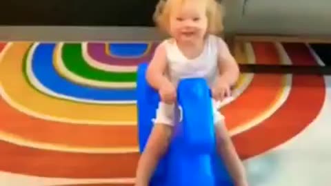 Funny 😆 Baby Riding a horse 🐴🐎 New Funny Video 🤣