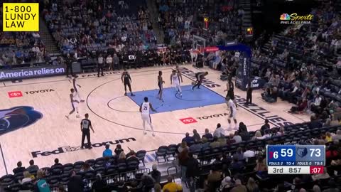 Tobias Harris hammers it down on Jaren Jackson Jr.‼