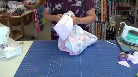 How to make a self binding receiving blanket.