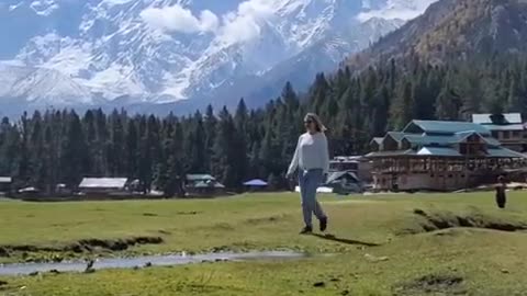 Fairy meadows that beautiful place in this pakistan #fairymeadows #mountainhiking #snow #viral#reels