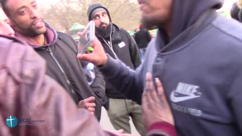 Dawah team runs away & expresses their love for Christians. DCCI at Speakers' Corner